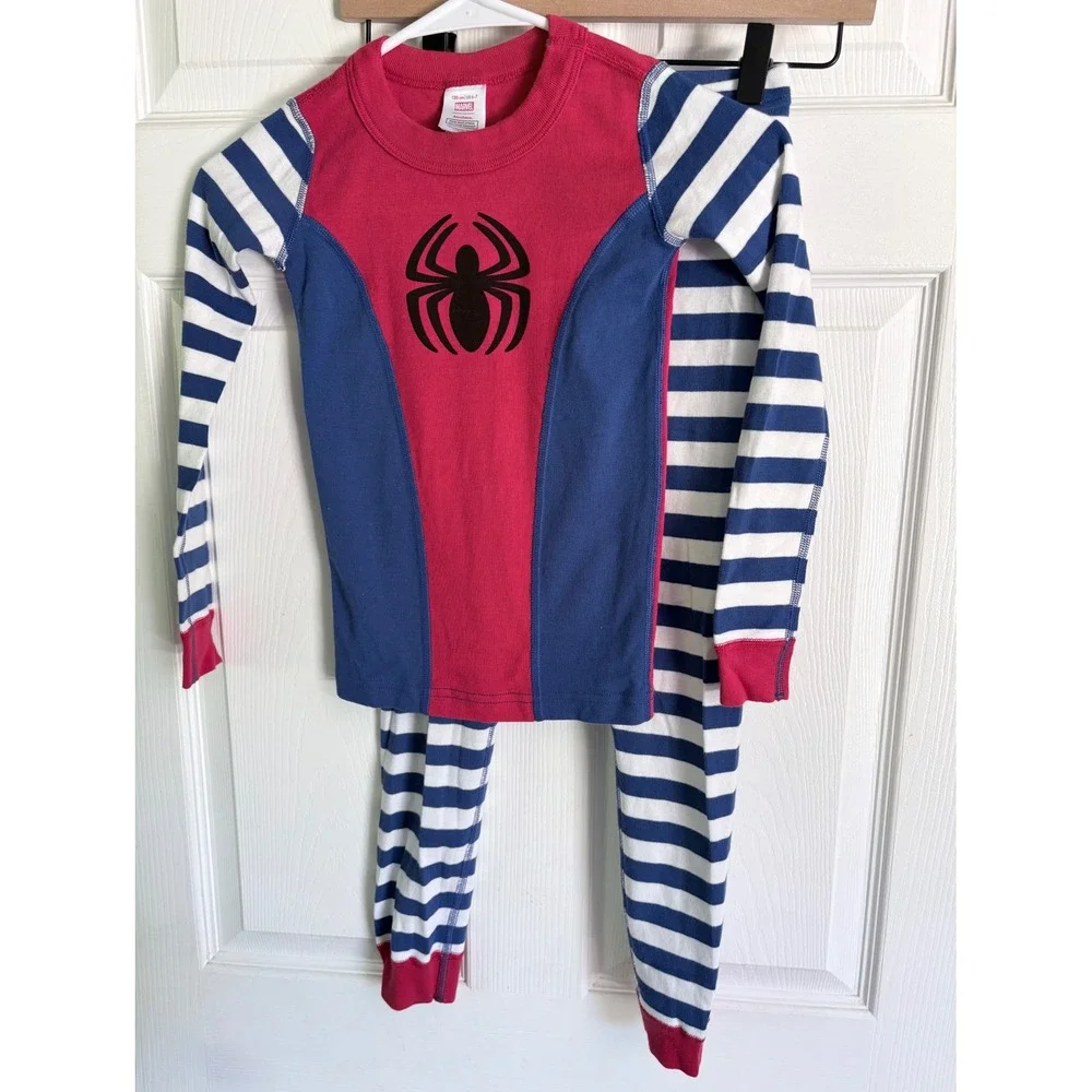 Hanna Andersson Pajamas Bundle Size 6-7 Marvel Spiderman Star Wars Darth Vader